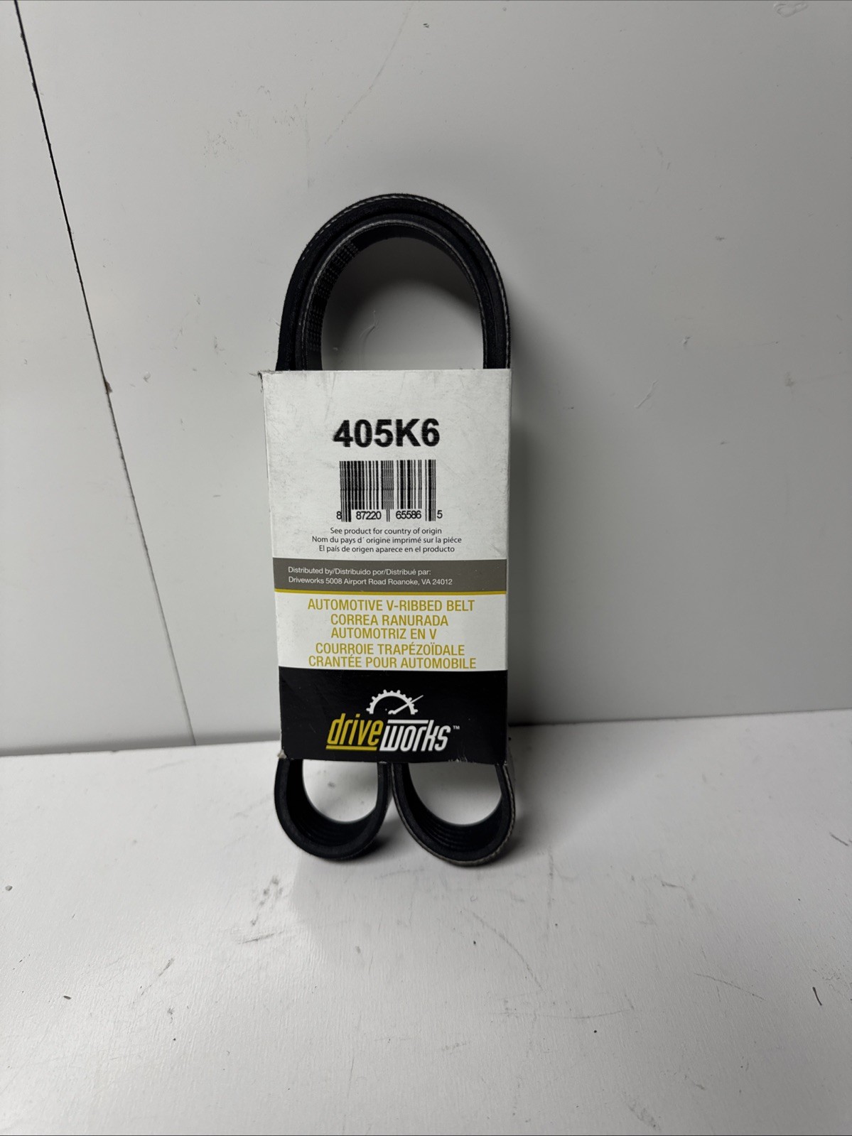 Brand New DriveWorks 405K6 Serpentine Belt V- Ribbed Belt FTY Packaging Brand New DriveWorks 405K6 Serpentine Belt V- Ribbed Belt FTY Packaging