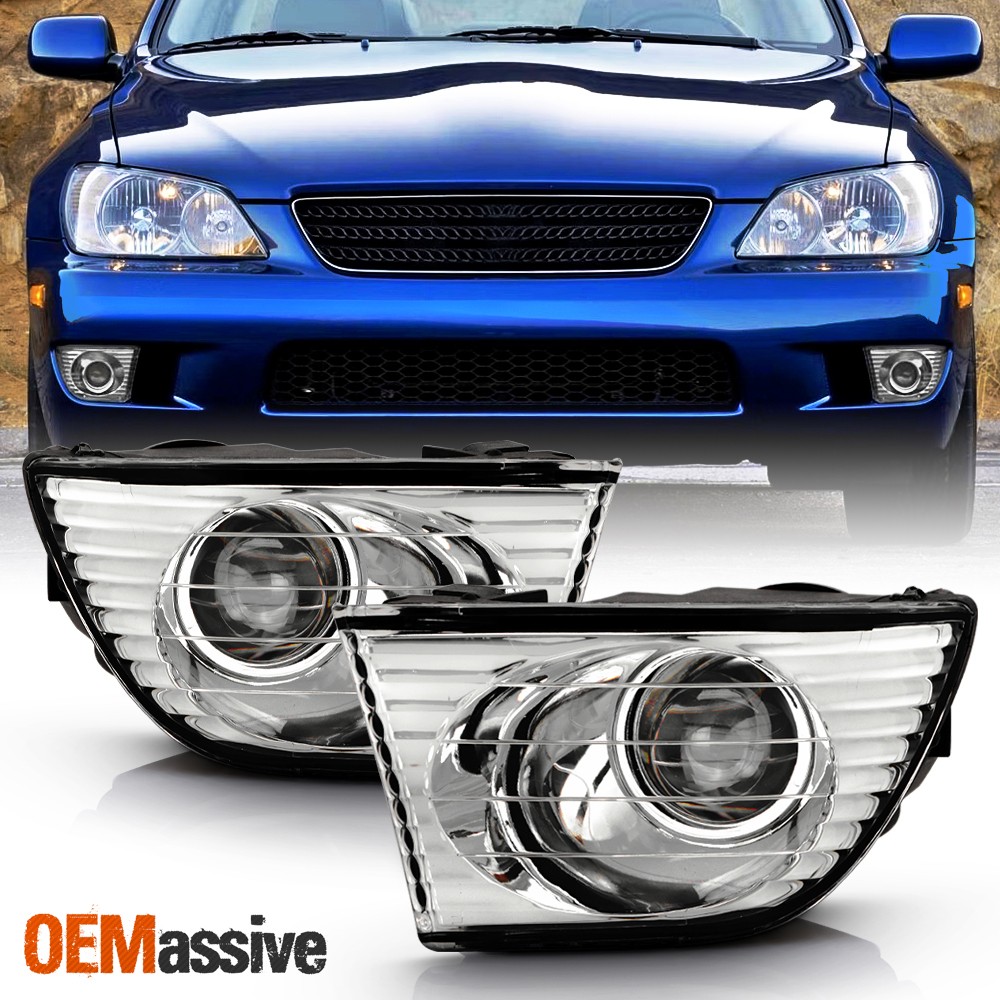 Fits 01-05 Lexus Is300 Altezza Clear Projector Fog Lights Lamp Left & Right Pair