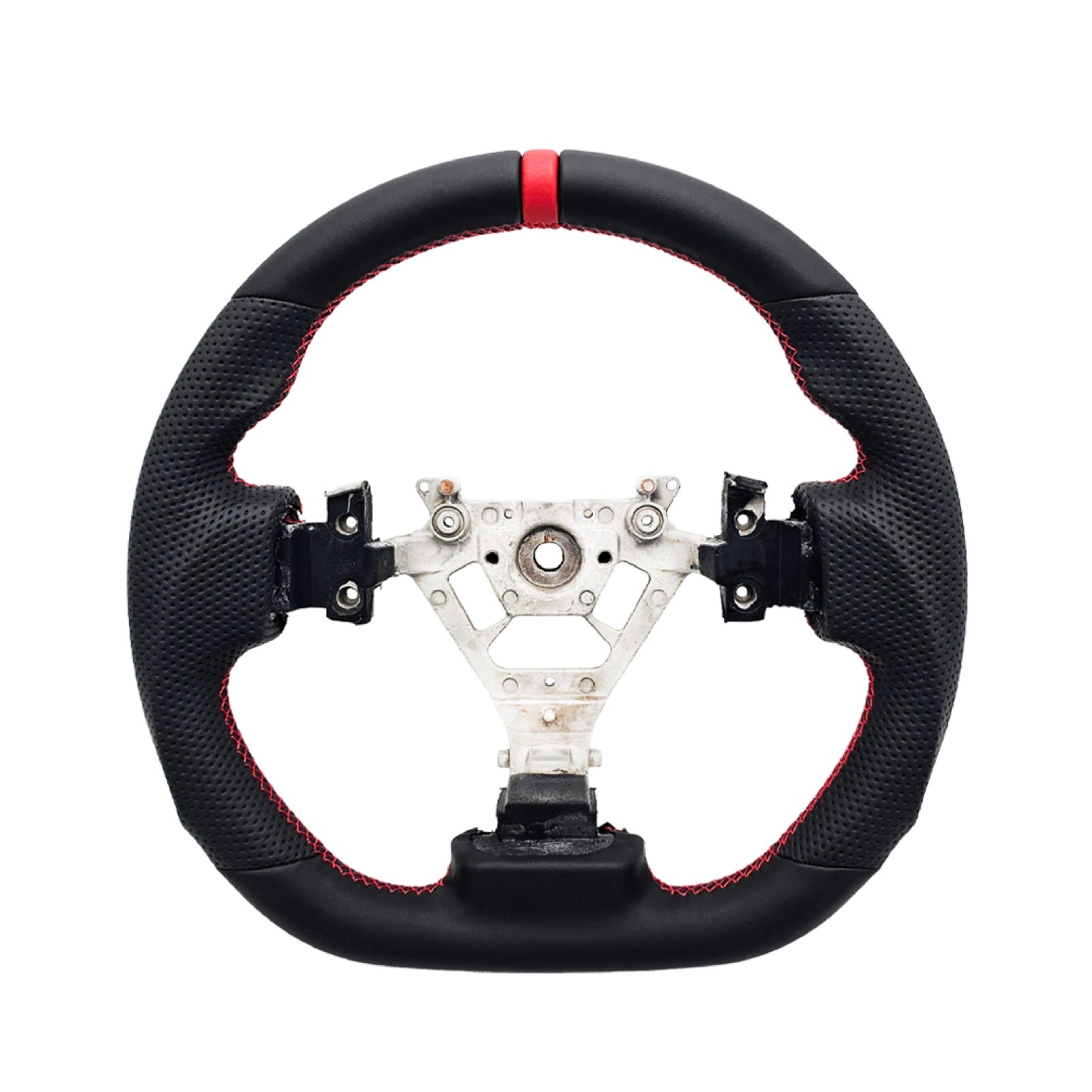 REVESOL 3D Red Ring Leather Steering Wheel for 2002-2009 NISSAN 350Z FIARLADY Z