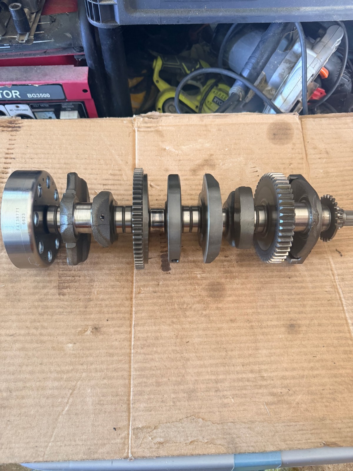 05-06 Suzuki GSX-R 1000 crankshaft with flywheel