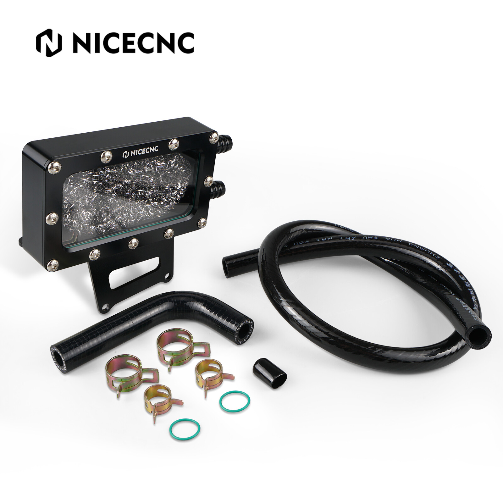 NICECNC Oil Breather Vent Box With Hose Kit For Yamaha Raptor 700R 700 2011-2025