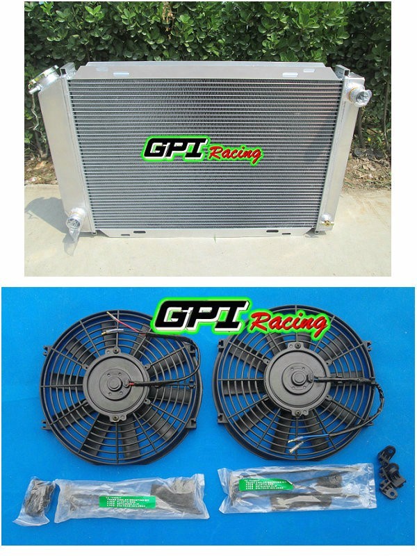 NEW 52MM Aluminum Radiator +fan 1979-1993 Ford Mustang MANUAL MT 92 91 90