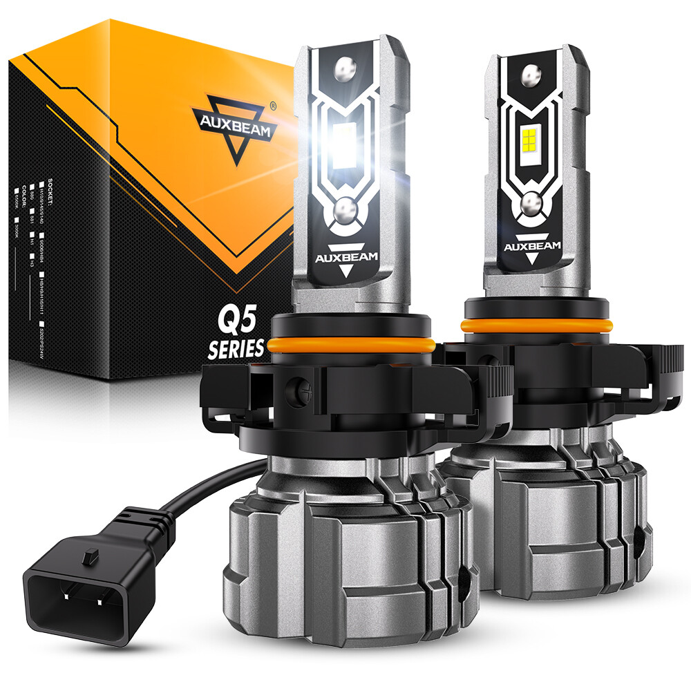 AUXBEAM 1:1 Fanless H16 5202 LED Fog Light Bulbs 6500K Super Bright 120W 25000LM