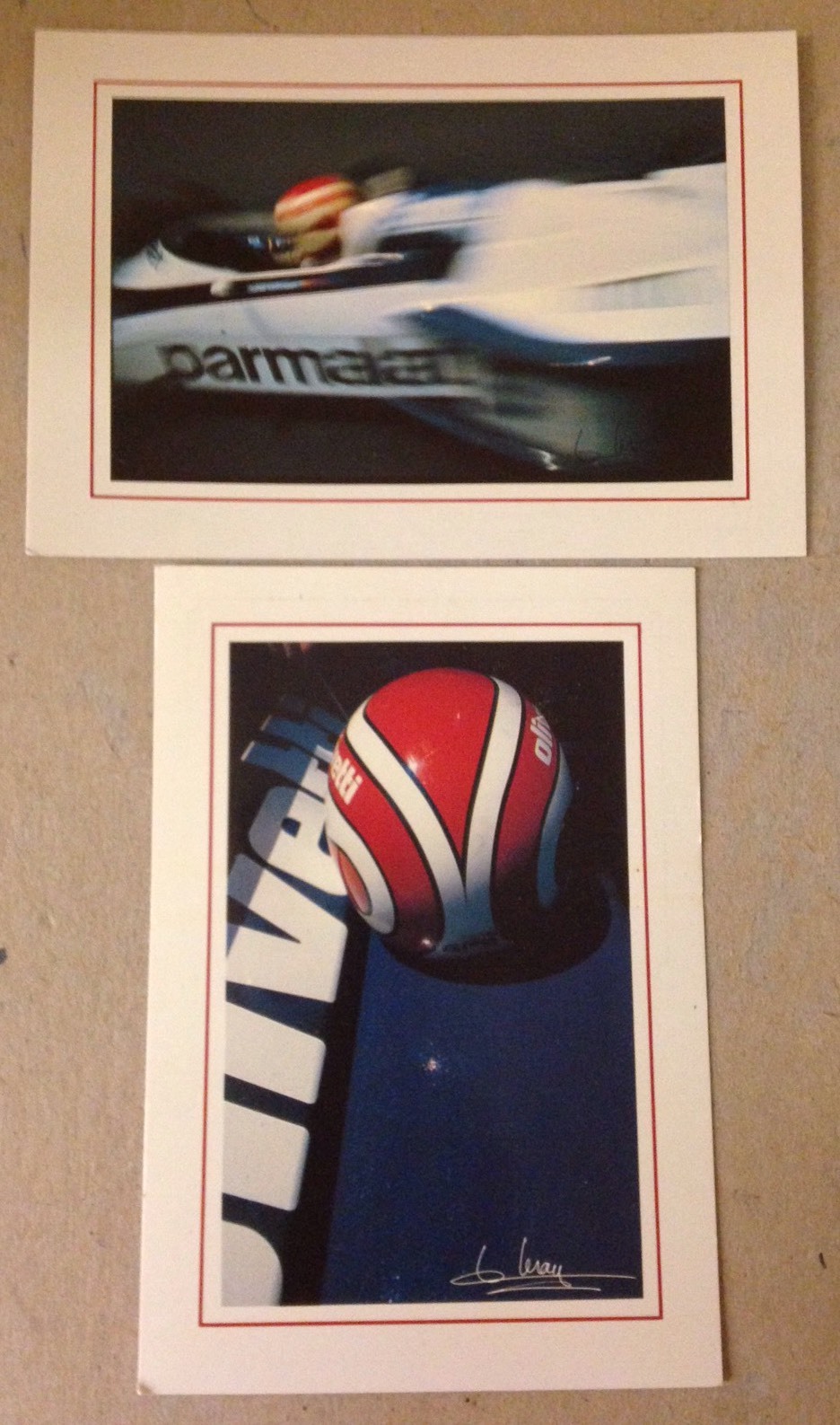 Nelson Piquet Brabham  2 Post Card Set 1st On eBay Car Poster. Own It