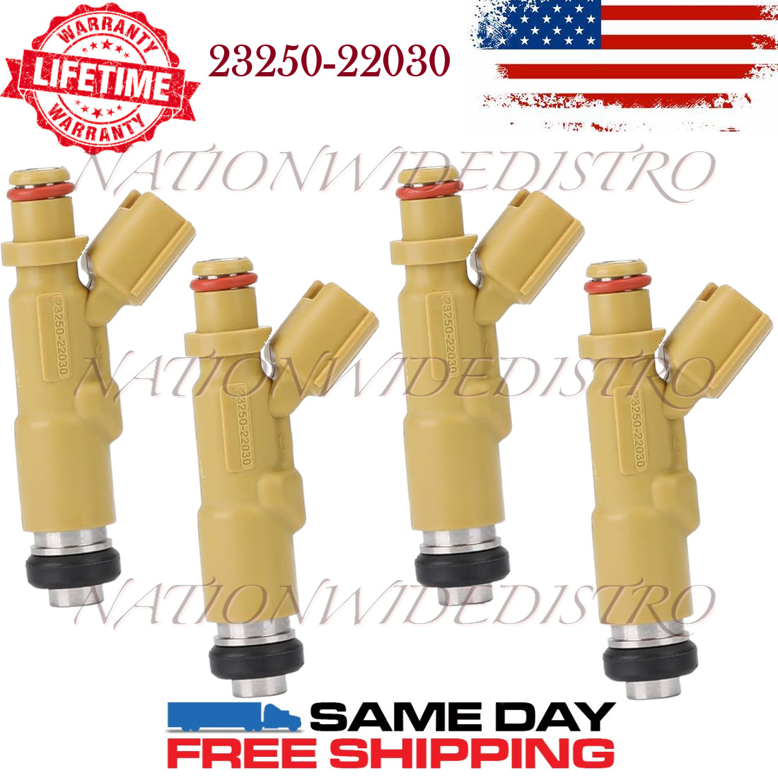 4x OEM Denso Fuel Injectors for 2000 2001 2002 2003 Toyota Celica 1.8L L4