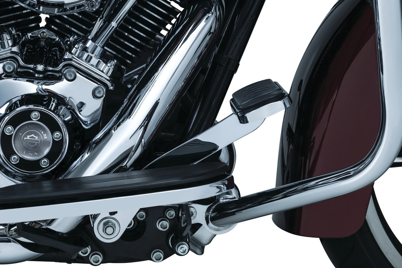Kuryakyn Solid Extended Brake Pedals Chrome 9670 Kuryakyn Solid Extended Brake Pedals Chrome 9670