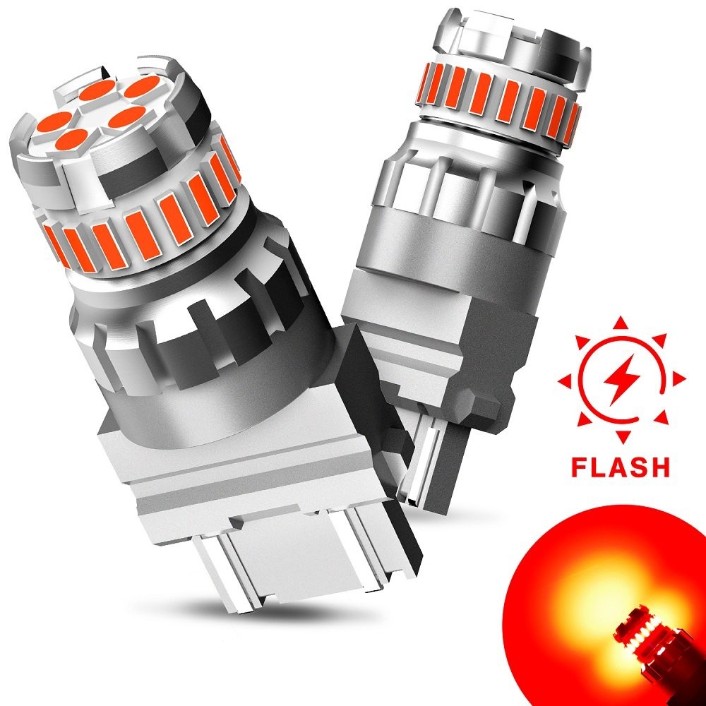 3157 3156 Red 3057 LED Reverse Brake Turn Signal Parking Light Bulb 6500K 2800LM