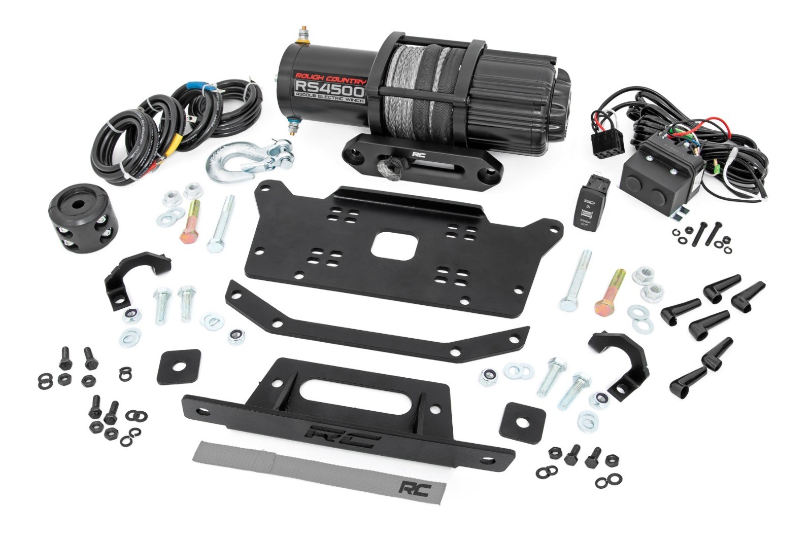 Rough Country Winch & Mount RS4500S for Honda Talon 1000R (19-25)