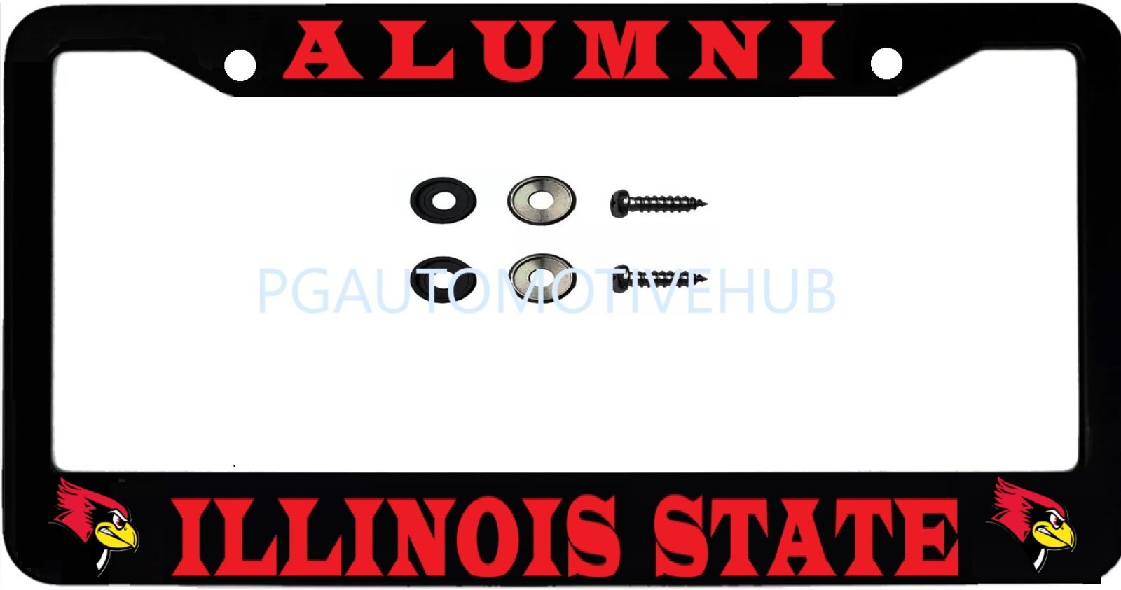 License Plate Frame Metal Vinyl Letters & Logos for ILLINOIS STATE ALUMNI