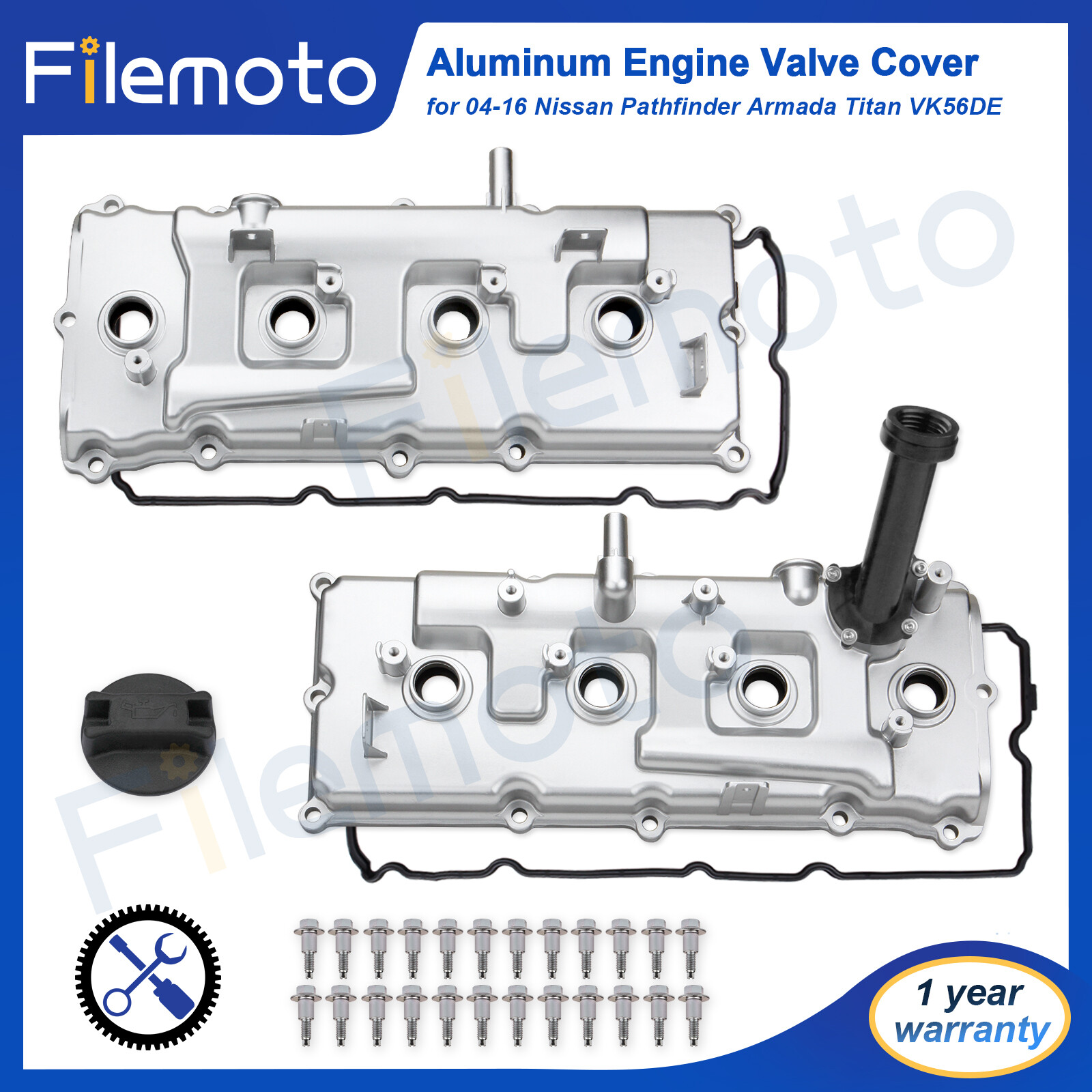 Aluminum Valve Cover w/ Gasket for 04-16 Nissan Pathfinder Armada Titan VK56DE