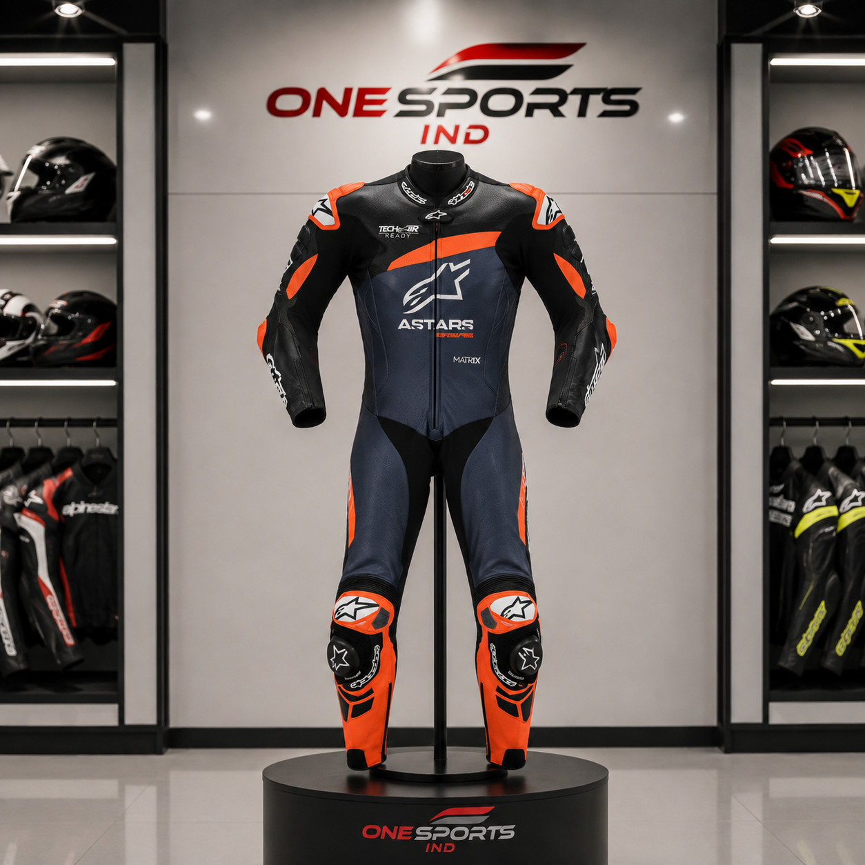 Men\'s 1-Piece Leather Motorcycle Racing Suit CE Armor Biker Track Gear