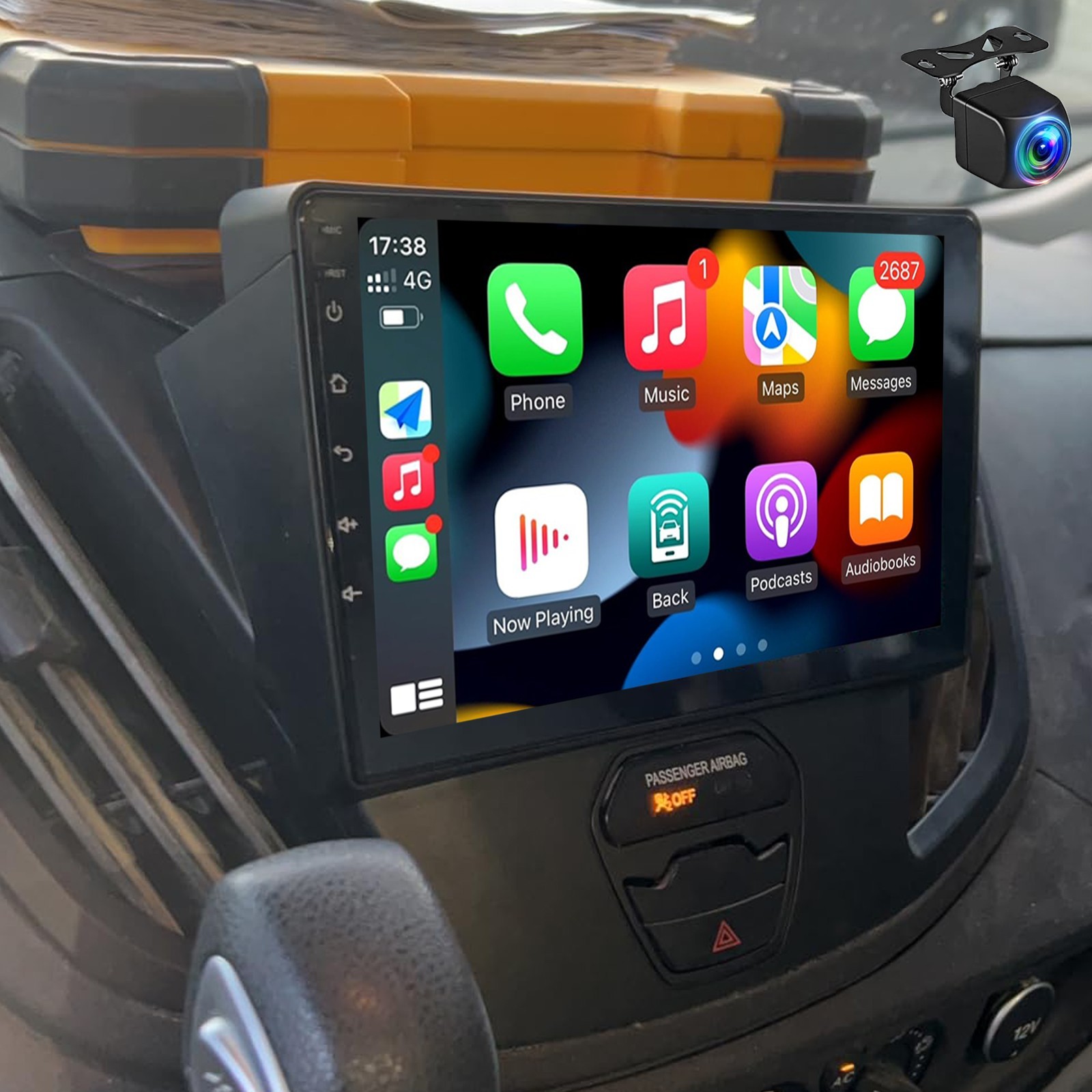 For 2015-2019 Ford Transit Carplay 4+64G Car Stereo Radio GPS Navi with Camera
