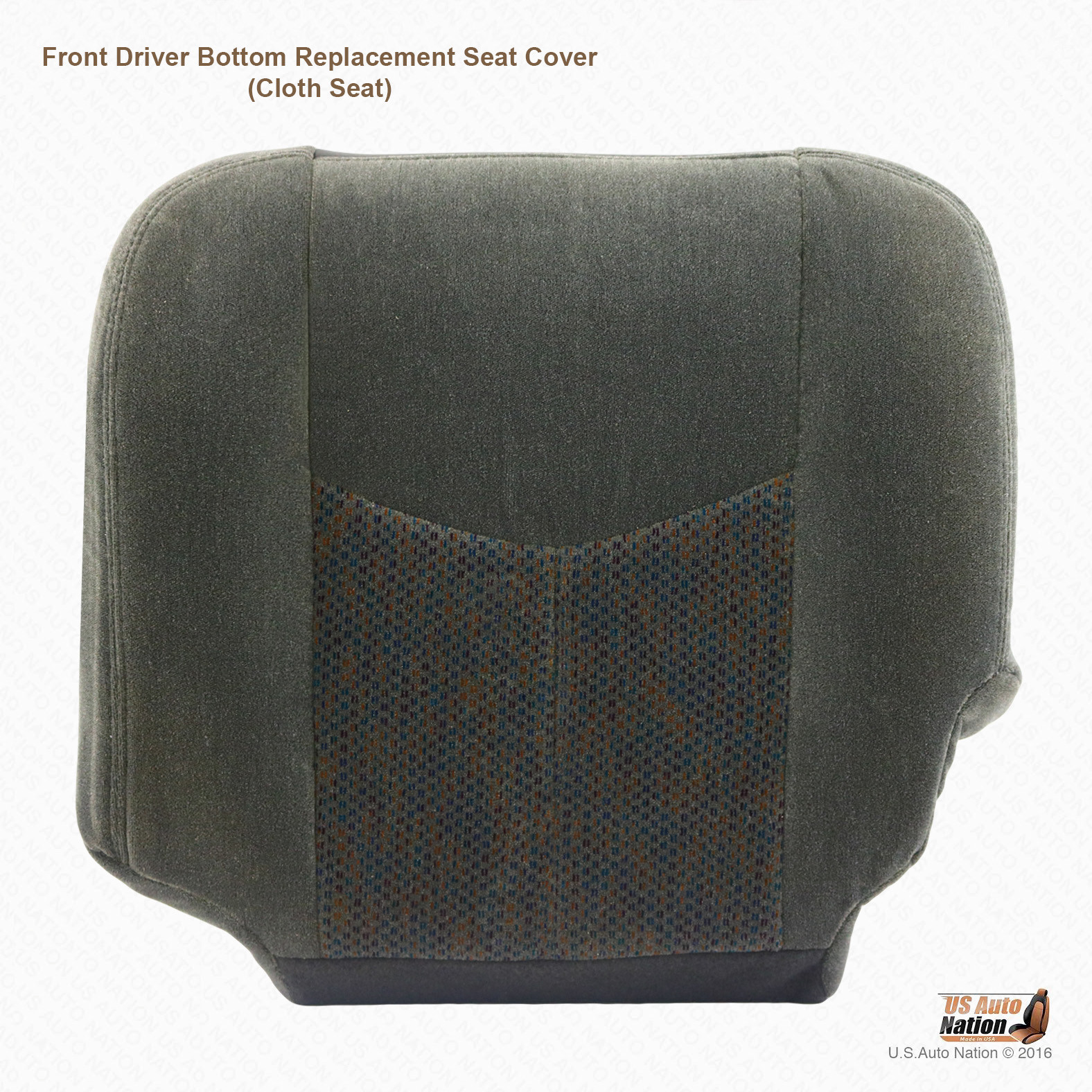 2003-2007 Chevy Silverado LS LT Z71 -Driver Side Bottom Cloth Seat Cover Dk Gray