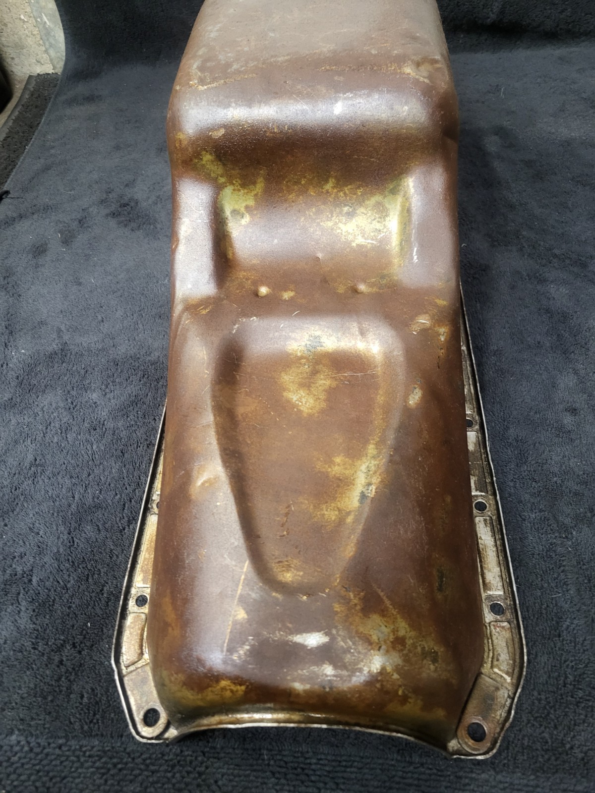 very rare gm original survivor 1955 chevy bel air & corvette oil pan