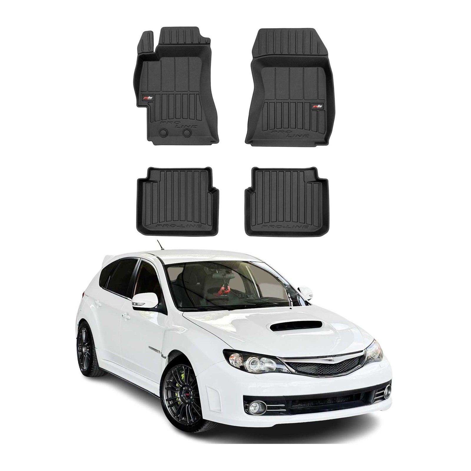 OMAC Premium Floor Mats for Subaru Impreza WRX 2008-2014 Waterproof Heavy Duty