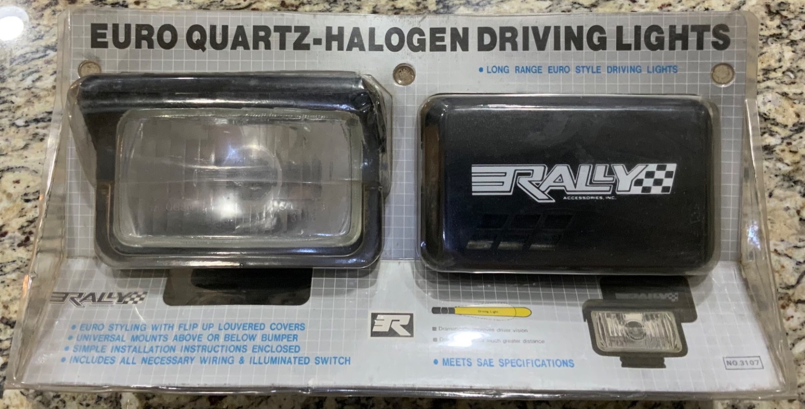 Vintage 1980’s Quartz Halogen Driving Lights Rally Long Range Louvered Covers