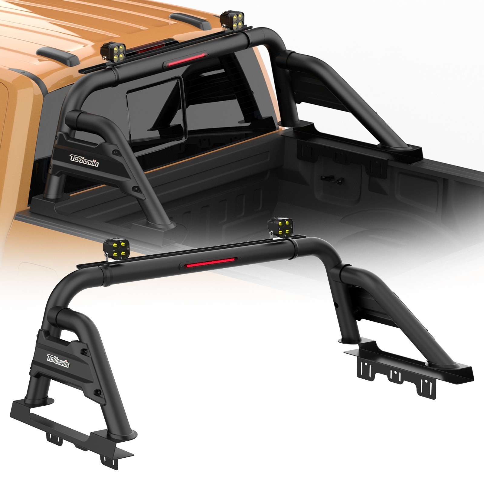 For 2004-2024 Nissan Titan Adjustable Sport Bar Truck Bed Chase Rack Roll Bar