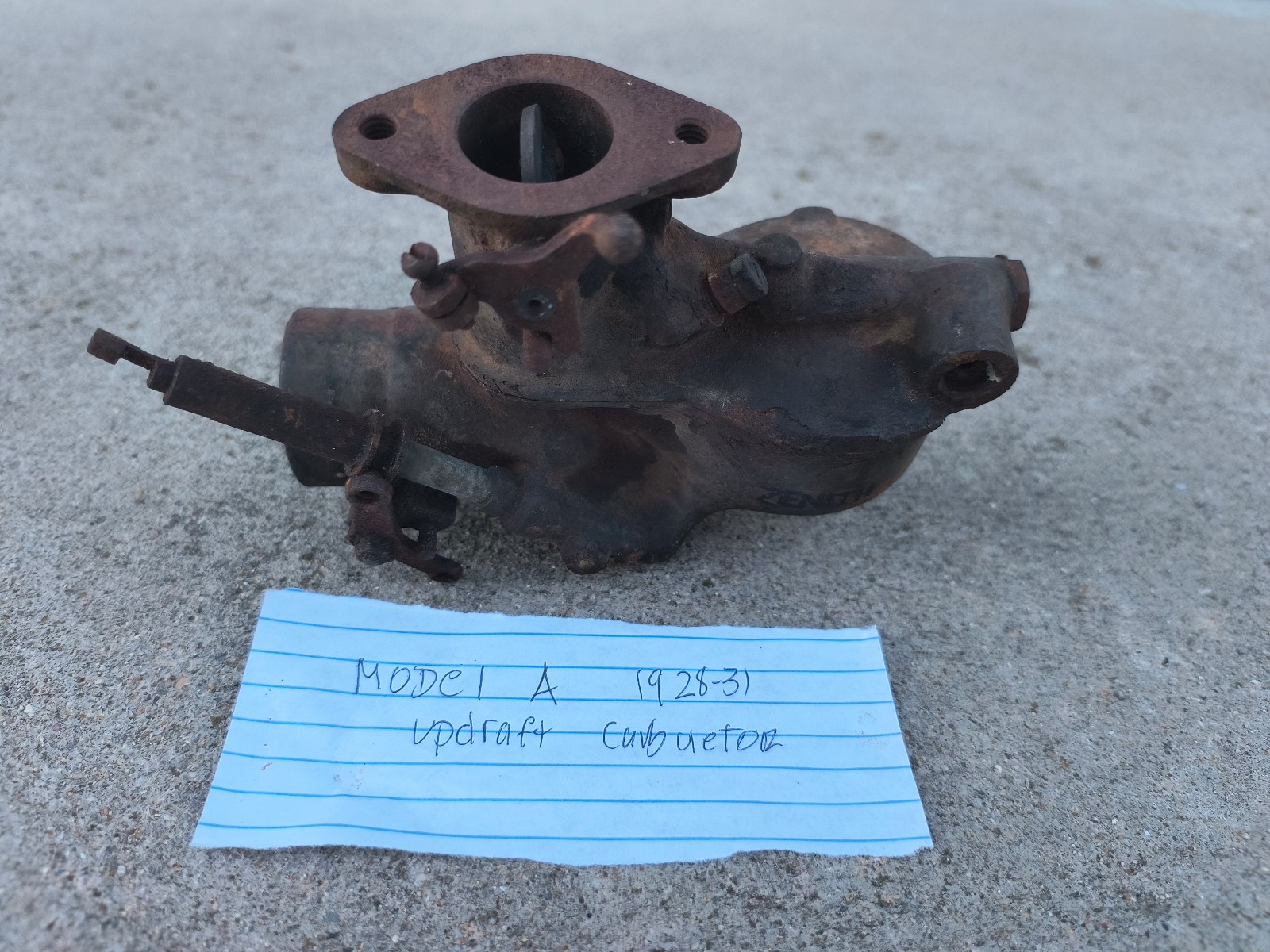 Ford Model A Zenith Updraft Carburetor Original 1928–1931 Unrestored Not Tested