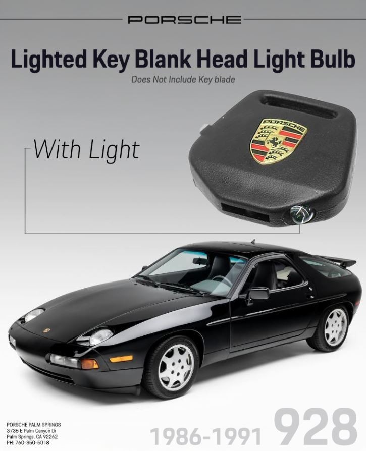 1986-1991 Porsche 928 Lighted Key Blank Head Light Bulb Genuine 94453804101