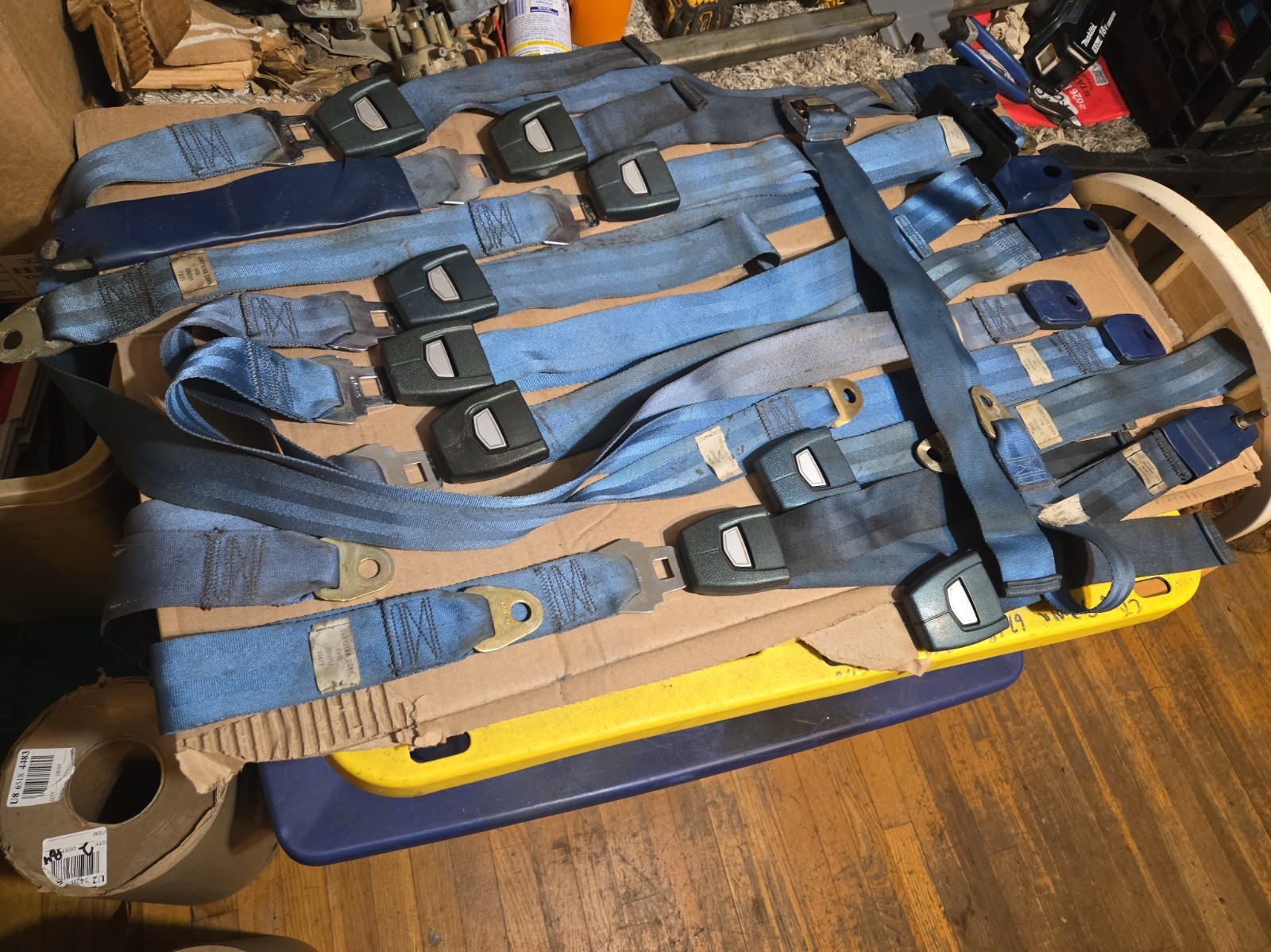 1970-1971 Dodge Charger Deluxe Seat Belts Lot Blue 3508257 287 289 291 B Body 