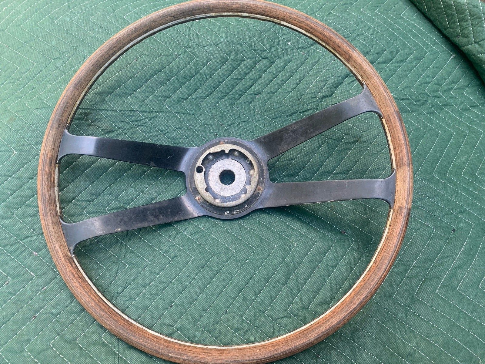 VINTAGE PORSCHE  LONG HOOD SWB  911 912 INTERIOR ALUMINUM WOOD STEERING WHEEL