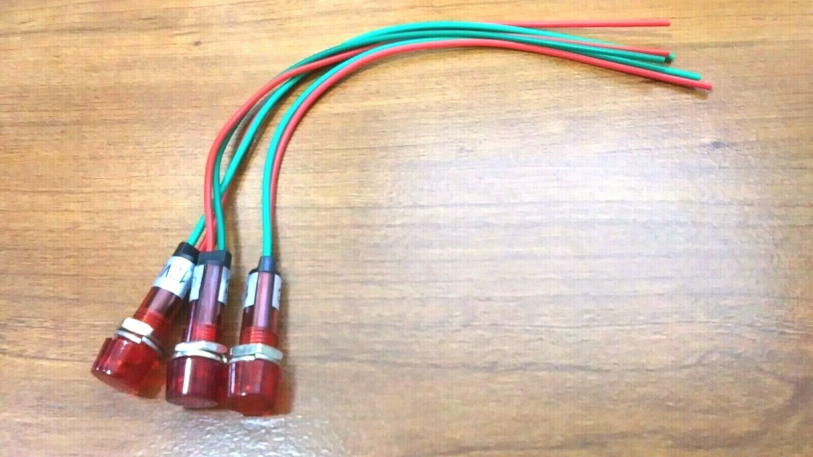 3 BBT 12 volt Waterproof Bright Red LED Hi-Profile Indicator Lights