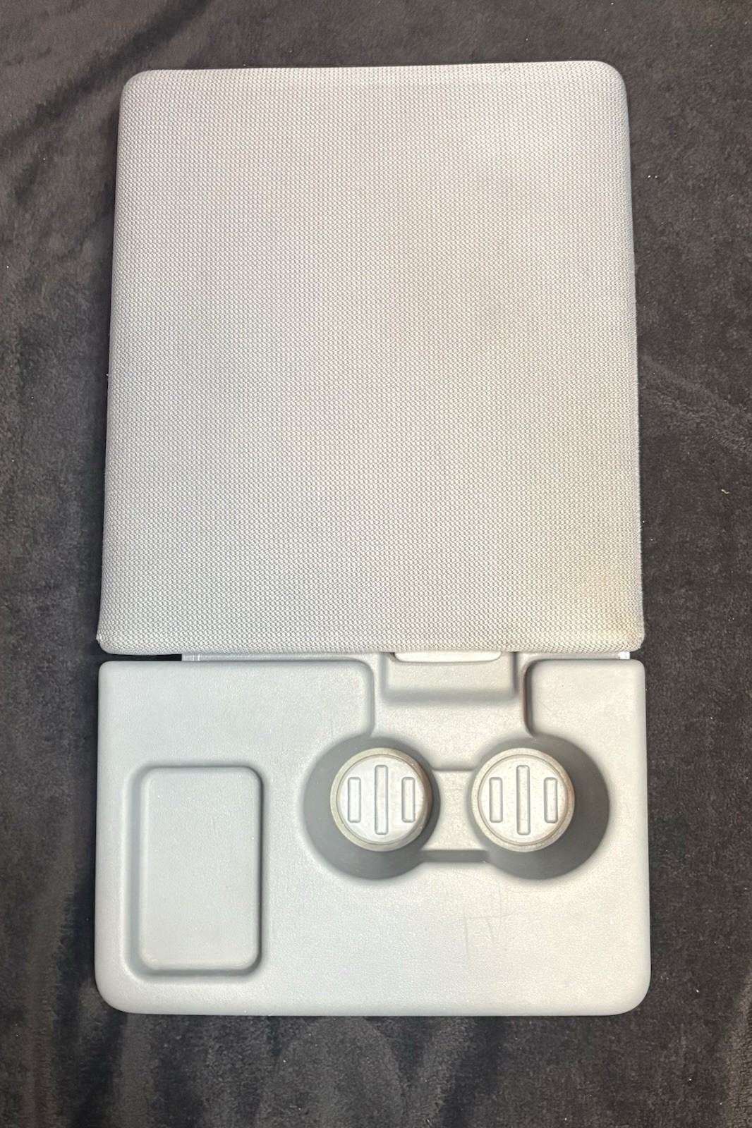 11-14 Ford F150 Center Console Lid Gray Arm Rest Storage & Cupholder OEM