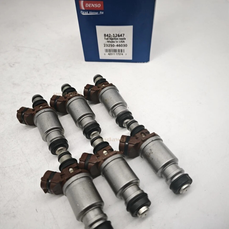 6x 23250-46030 Denso Fuel Injectors Fit 92-95 Toyota Supra Lexus GS300 SC300