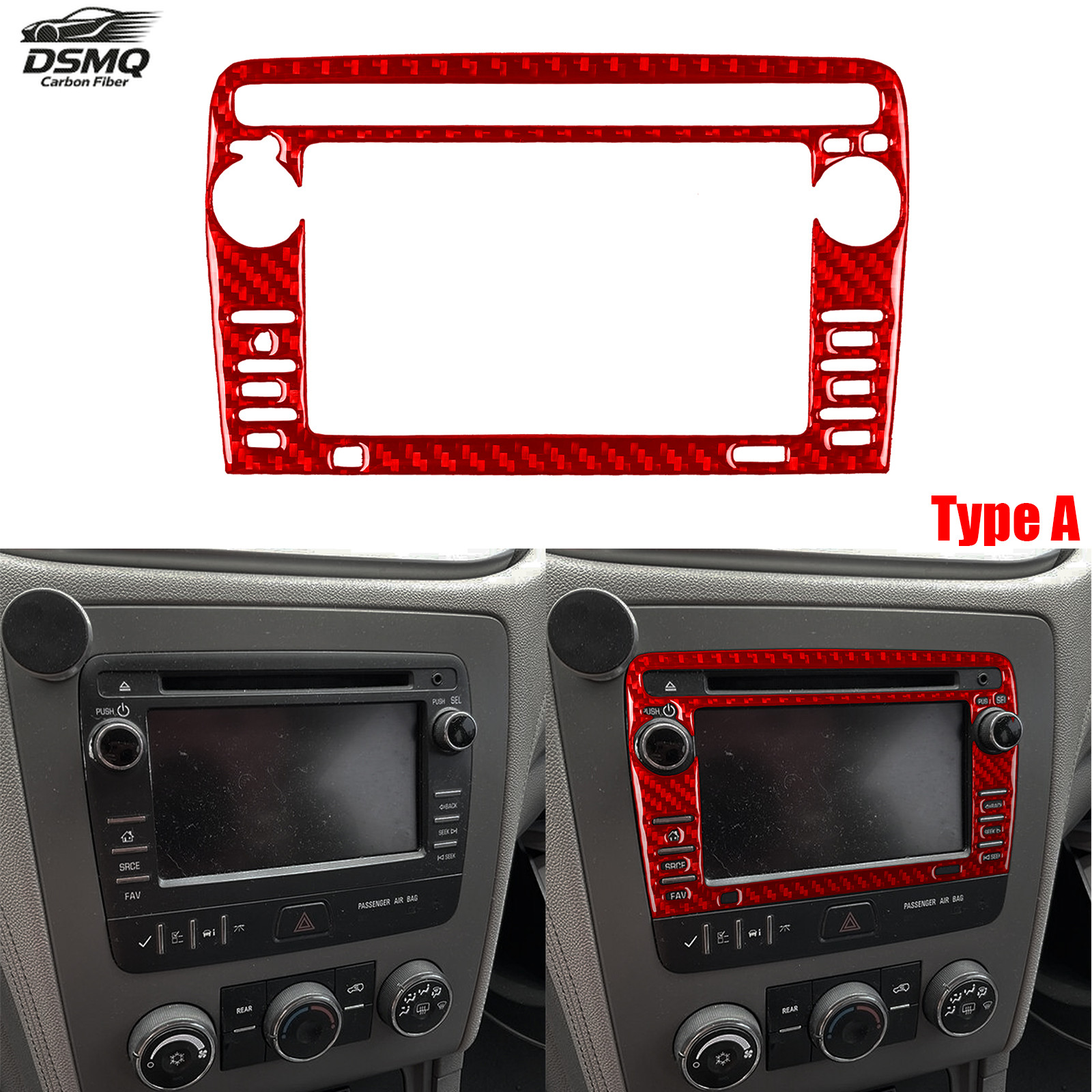 Soft Real Carbon Fiber For Chevrolet Traverse 2013-17 Center Console Panel Cover