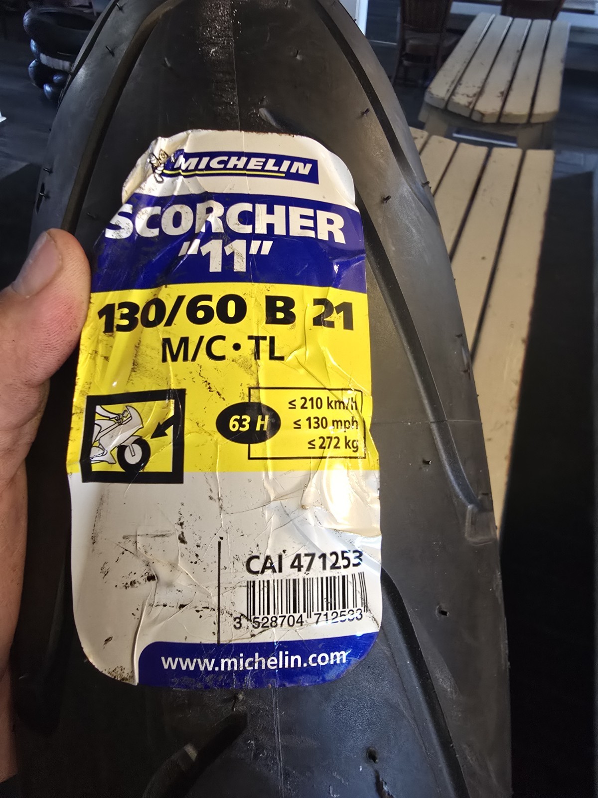 Michelin Scorcher 11 Motorcycle Tire | Front 130/60B21 | 63H | Cruiser/Custom