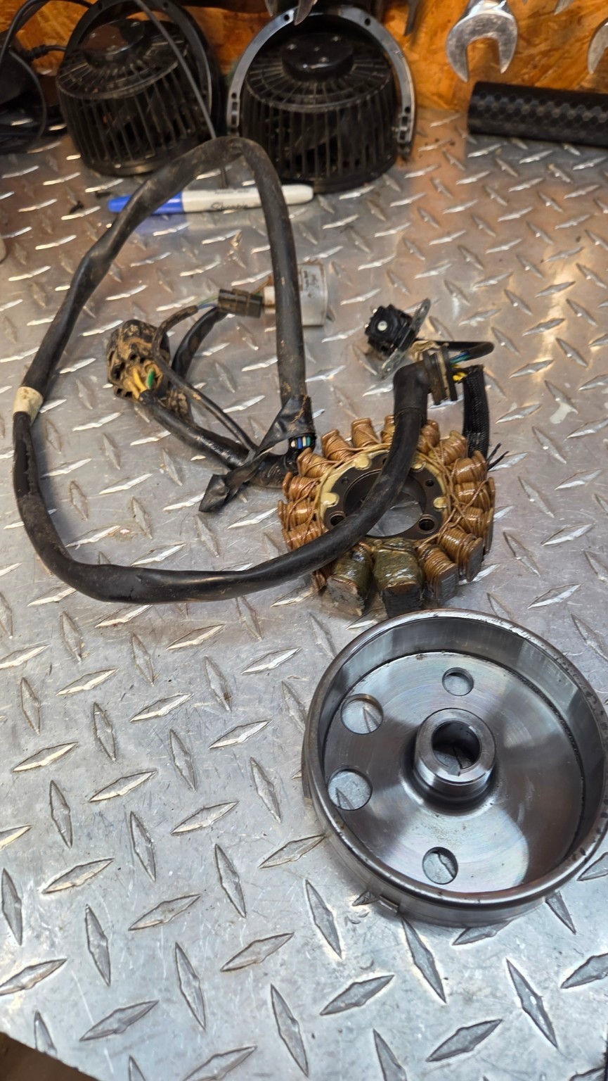 2004 Honda TRX450R OEM Stator Flywheel Rotor Ignition Assembly Wiring