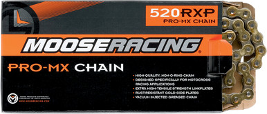 Moose 520 RXP Pro-MX Chain Gold 120 Links M574-00-120 Dirt Bike Moose 520 RXP Pro-MX Chain Gold 120 Links M574-00-120 Dirt Bike