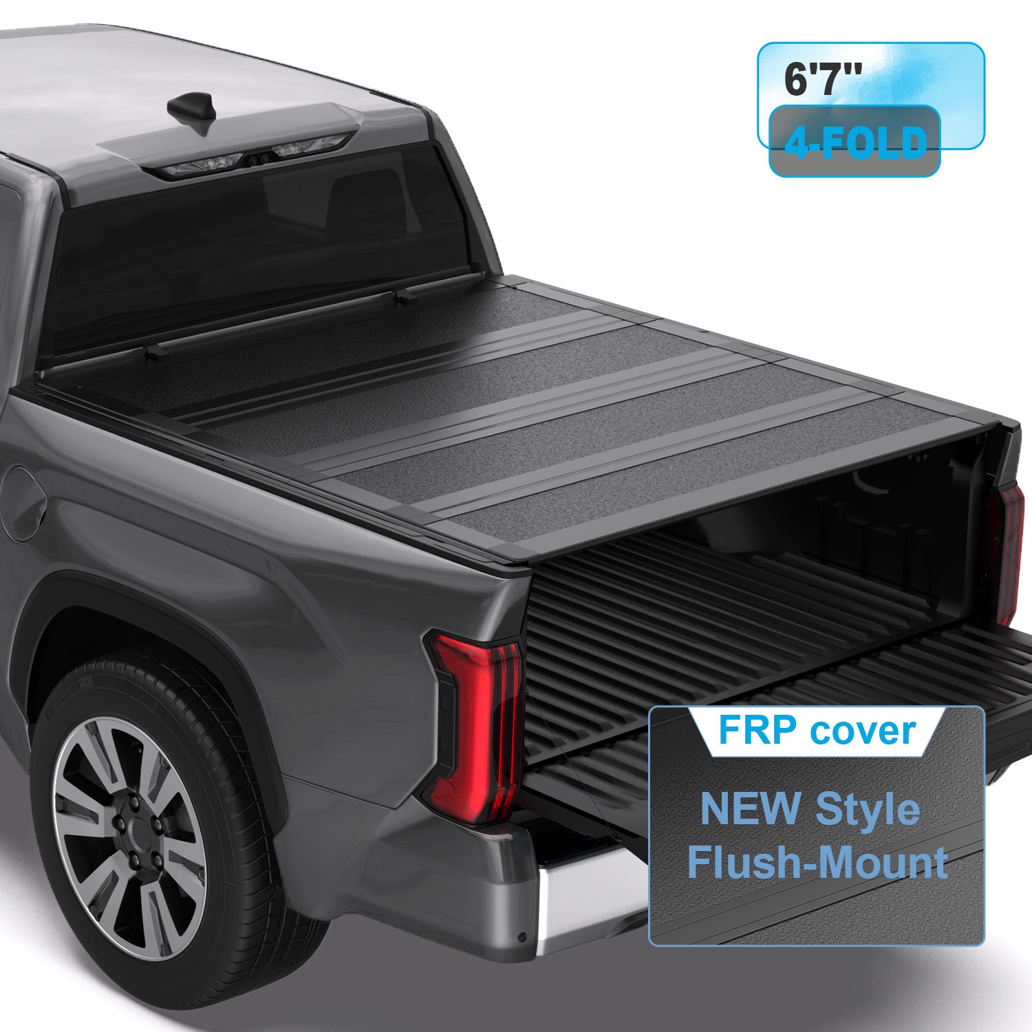 4Fold Low Profile Tonneau Cover 6.8FT For 2019-2026 Chevy Silverado Sierra 1500