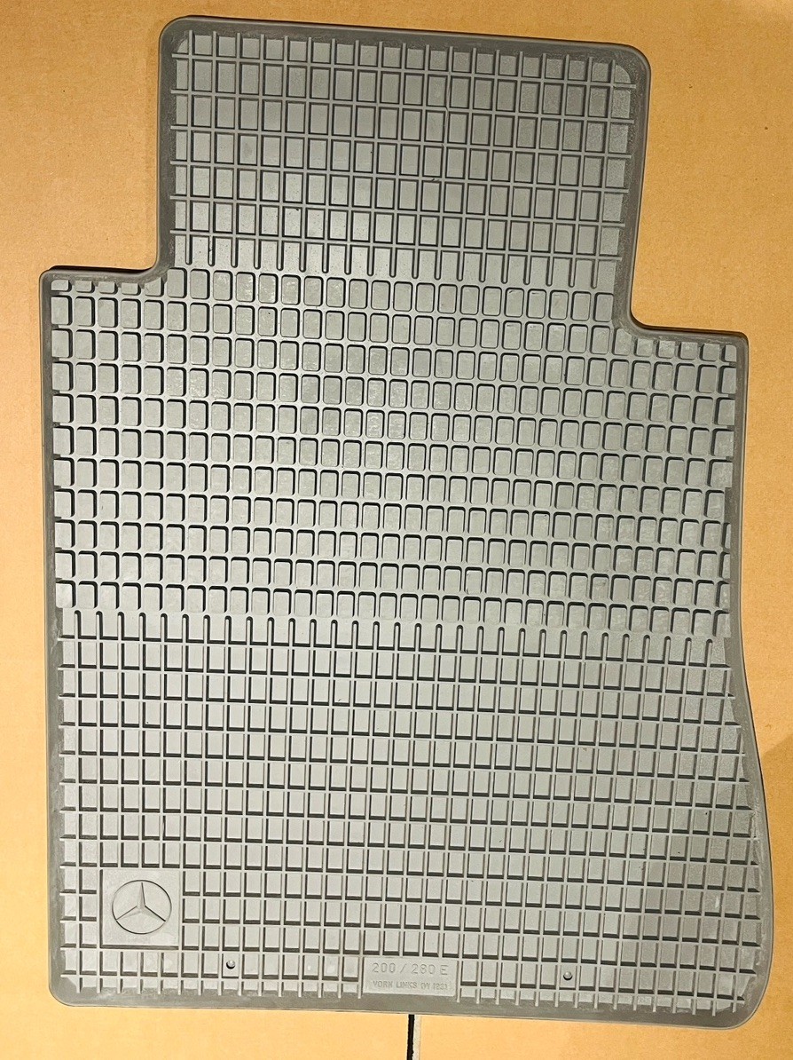Mercedes W123 Original Factory Rubber Floor Mat NOS - Driver - 300td 300d