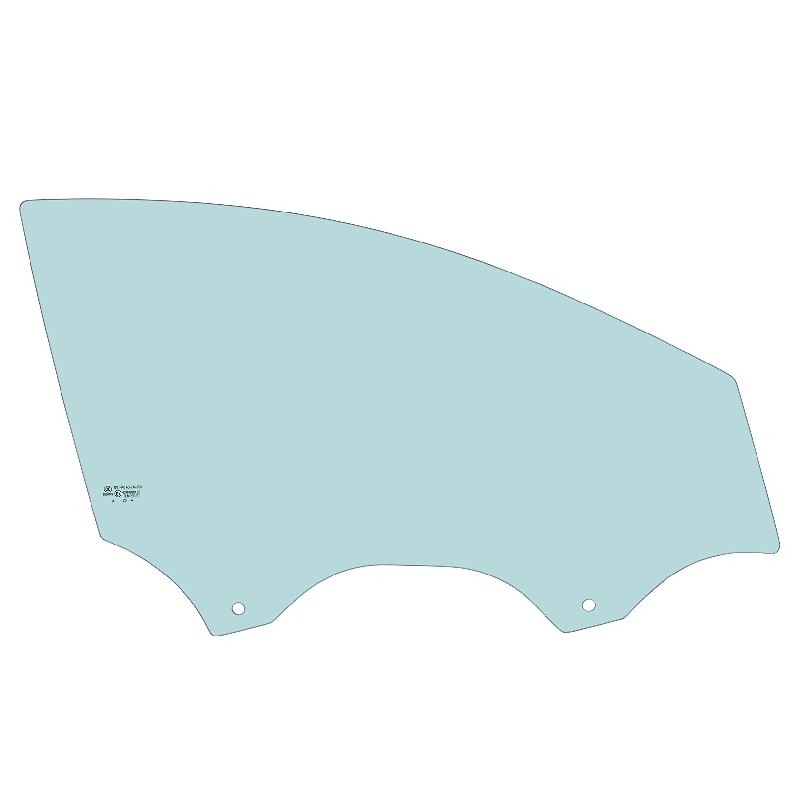 For 16-25 Chevrolet Malibu Passenger Right Side Front Door Window Glass Tempered