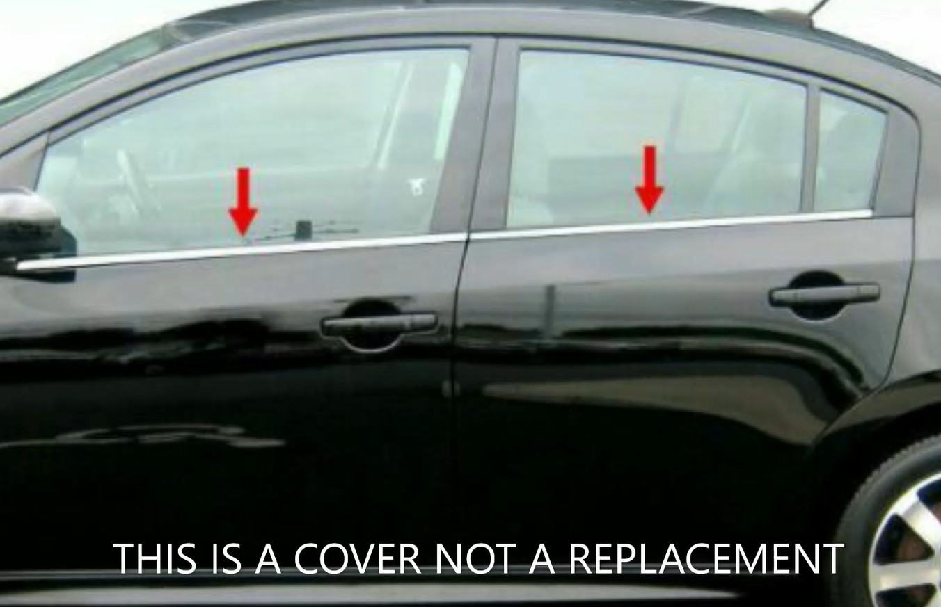 fit:2007-2012 Nissan Sentra Chrome 4Pc Window Sill Trim Overlay Stainless fit:2007-2012 Nissan Sentra Chrome 4Pc Window Sill Trim Overlay Stainless