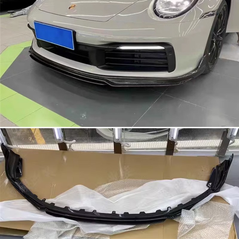 Carbon Fiber Front F Bumper Techart Type For Porsche 911 992 Bumper Splitter