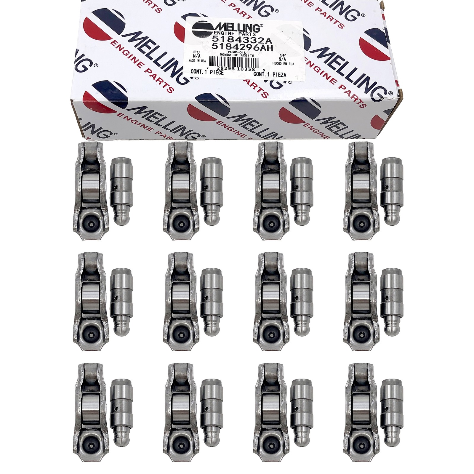 (24)OEM 12Pcs Arms 5184296AH&12Pcs Lifters 5184332AA for 11-19Chrysler Dodge Ram