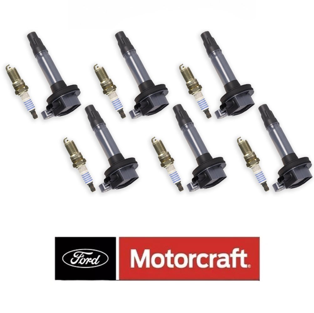 6 Ignition Coil & 6 Motorcraft Platinum Spark Plug for Ford Lincoln 3.5L 3.7L V6