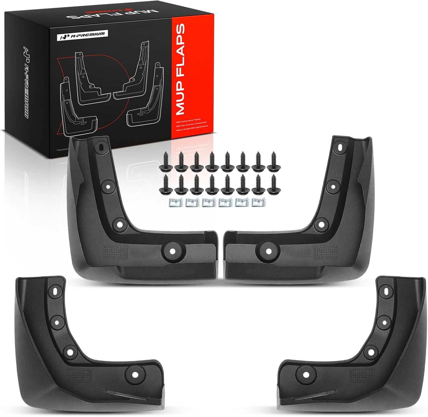 Set of 4 Mud Flaps for 2023-2025 Honda Pilot - Front and Rear Truck Accessories