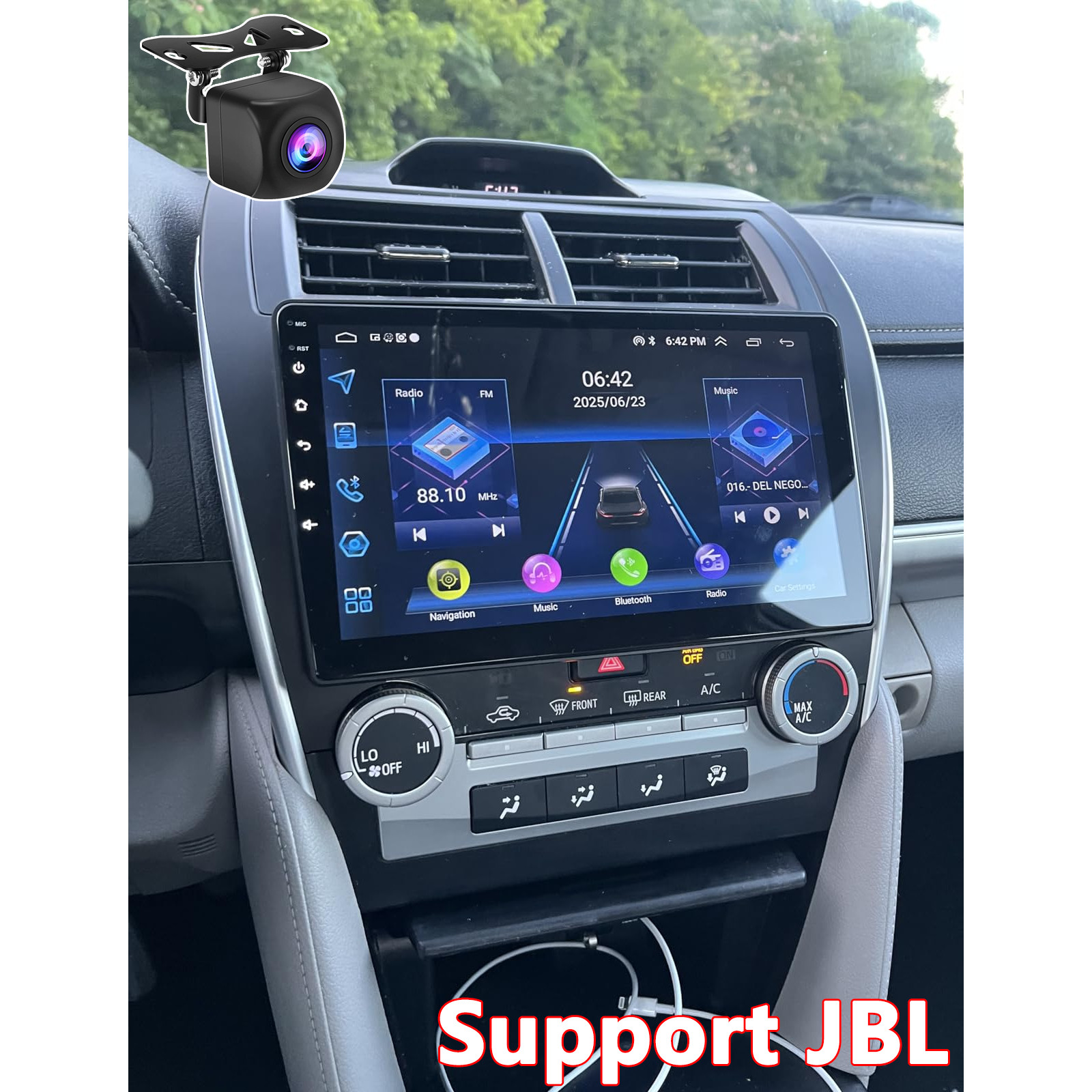 JBL For 2012-2014 Toyota Camry Car Stereo Radio Android15 Apple Carplay GPS +Cam