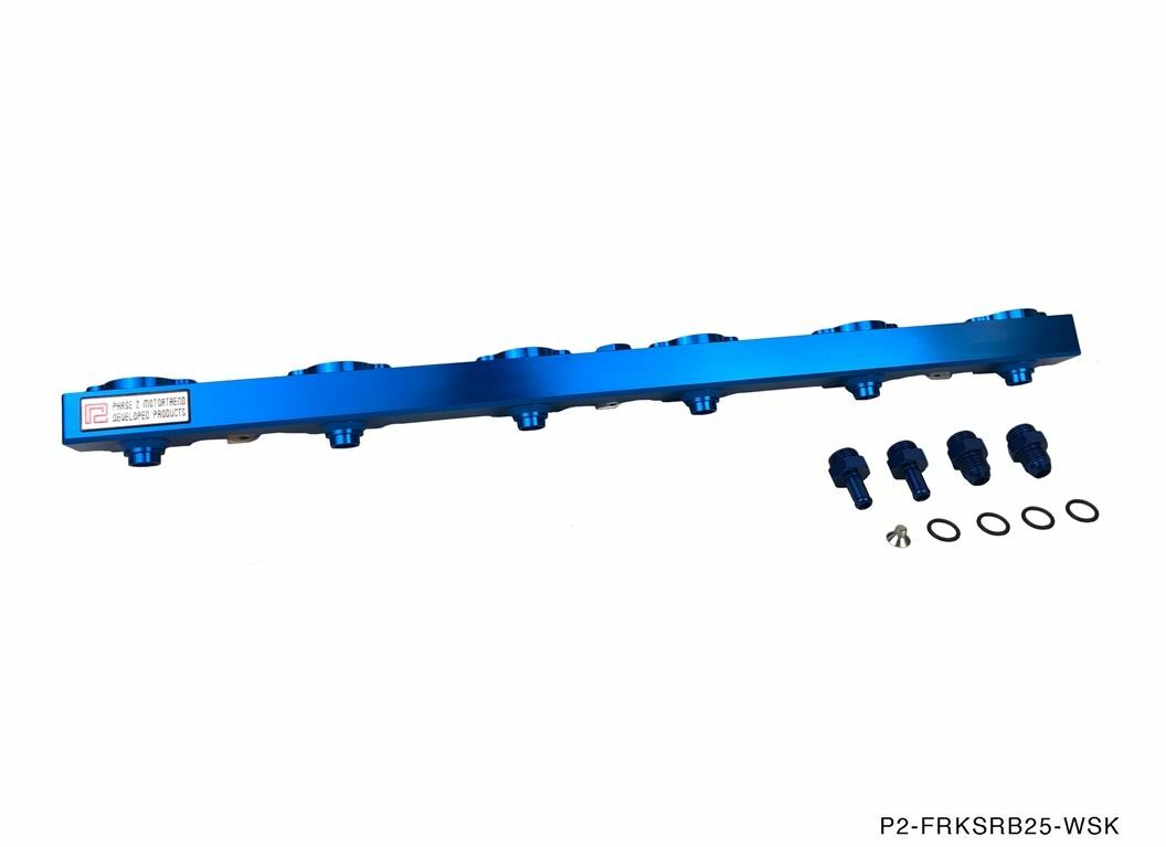 P2M Billet Aluminum Side Feed Fuel Rail Kit R33 ECR33 RB25 RB25DET Skyline New