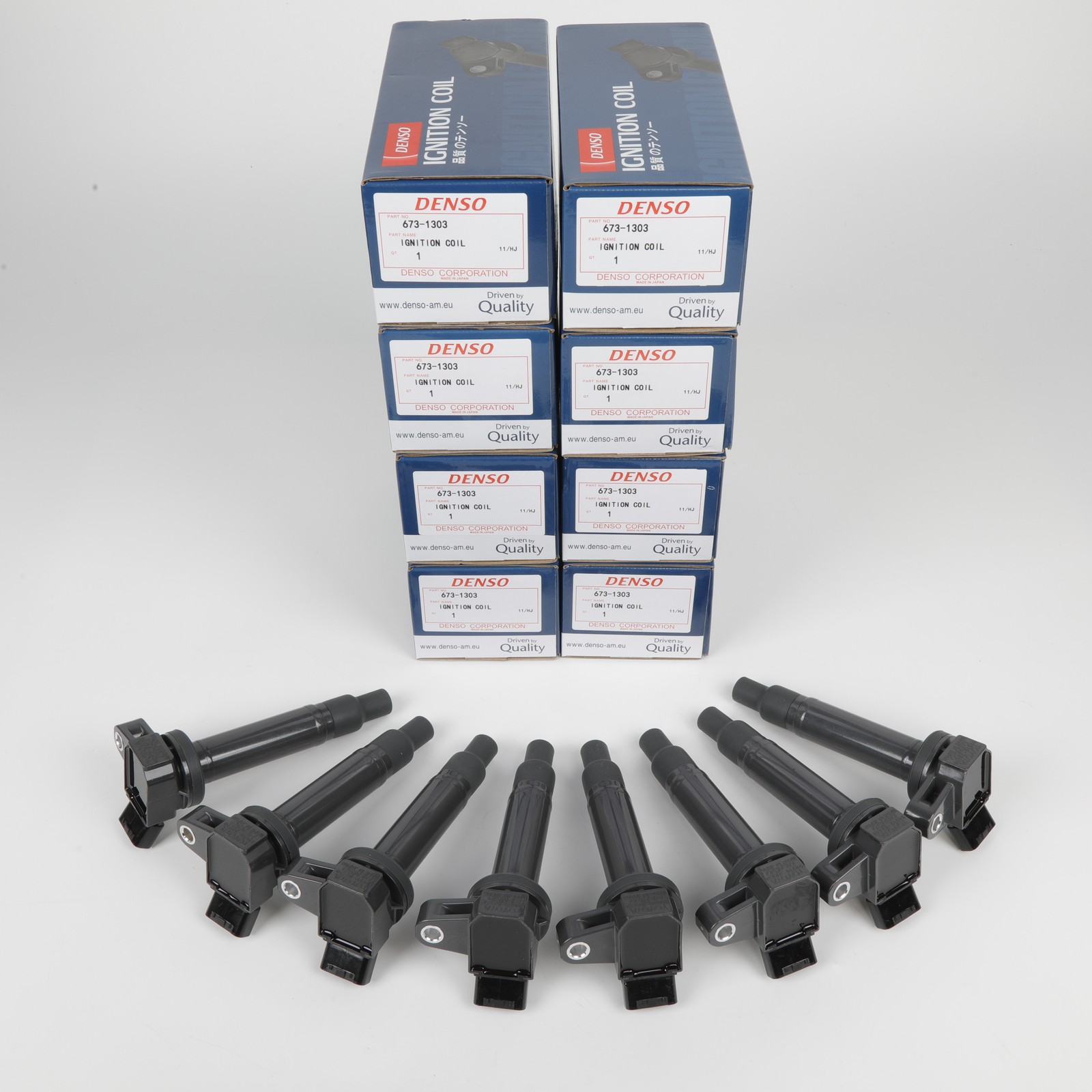 8x Denso Ignition Coils Fits 1998-2009 Toyota 673-1303 90080-19027 90919-02230