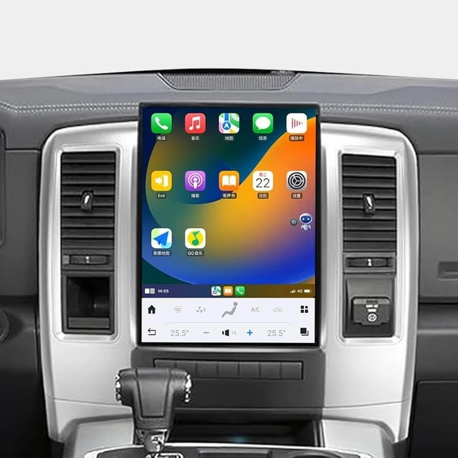 13.8-INCH Tesla Vertical Screen Android 13 for Dodge RAM 2008-2012 Car GPS Radio