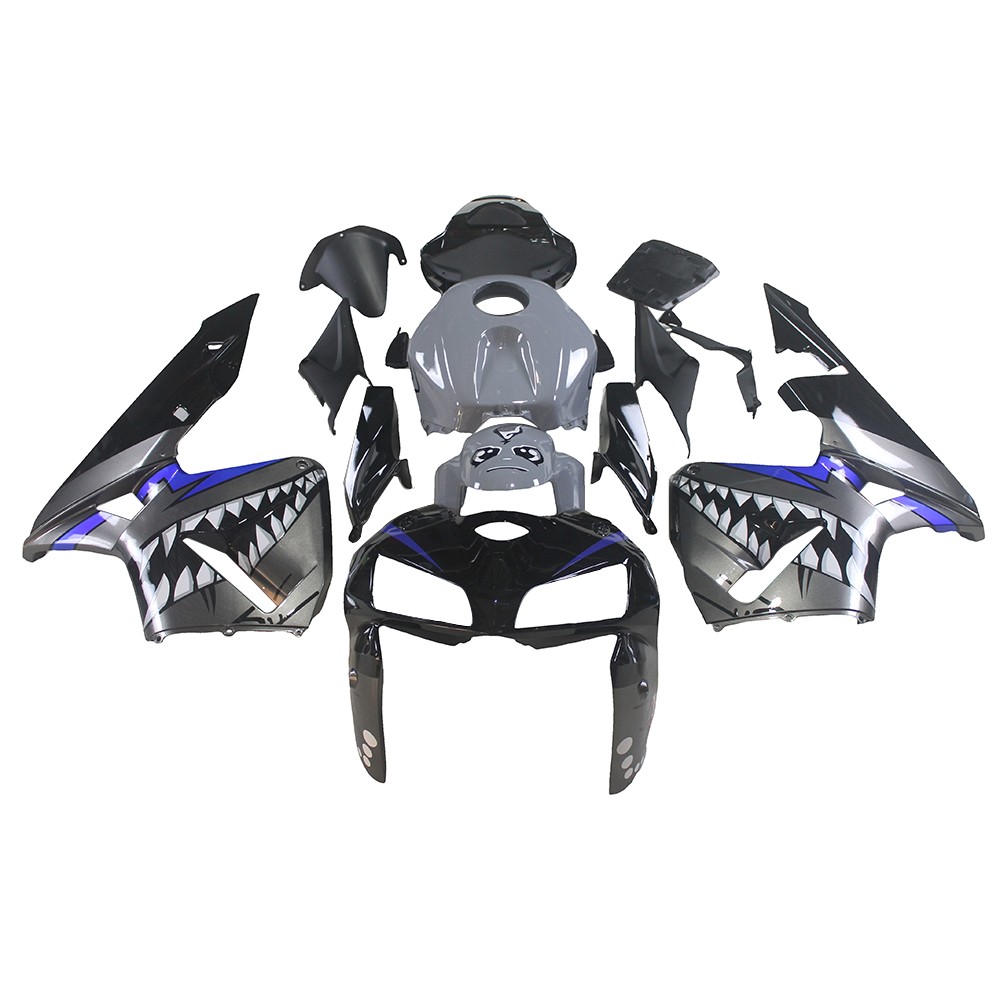 Plastic Grey Shark Fairing Kit For Honda CBR600RR F5 2005 2006 05 06 Body Kit