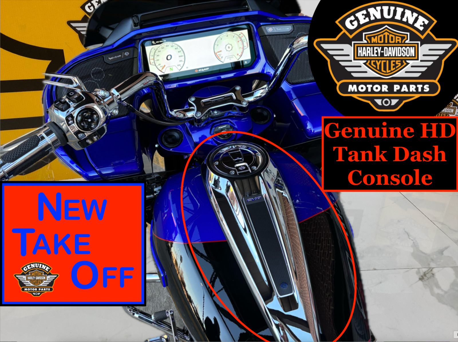 CVO 23-26 OEM HD Touring Street Road Glide Fuel Tank Panel Dash Console Cover