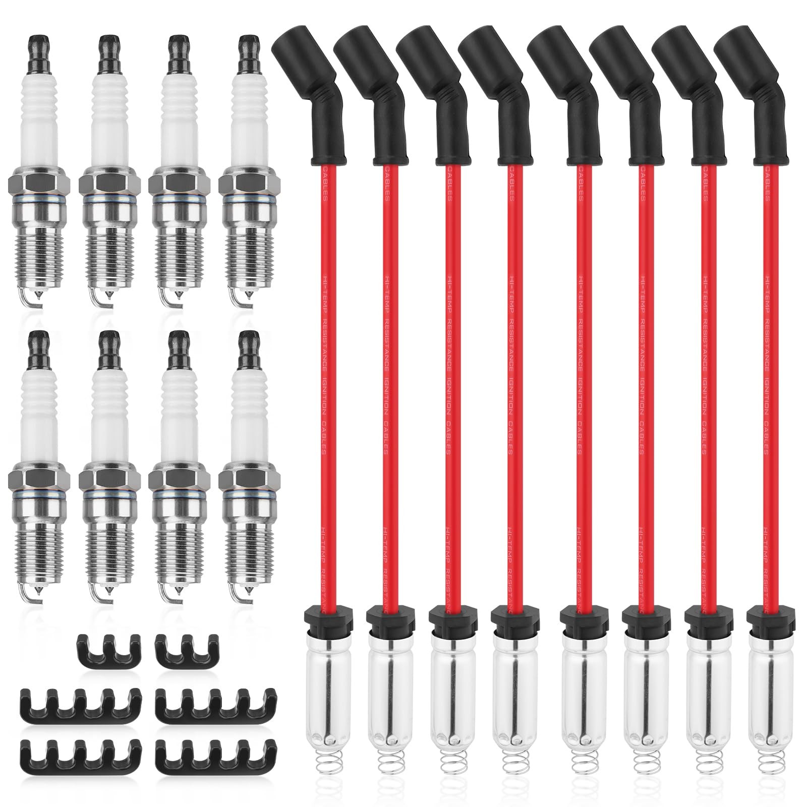 8Pcs 9748HH Wires & 41-962 19299585 Spark Plug For Chevrolet GMC 4.8L 5.3L 6.0L