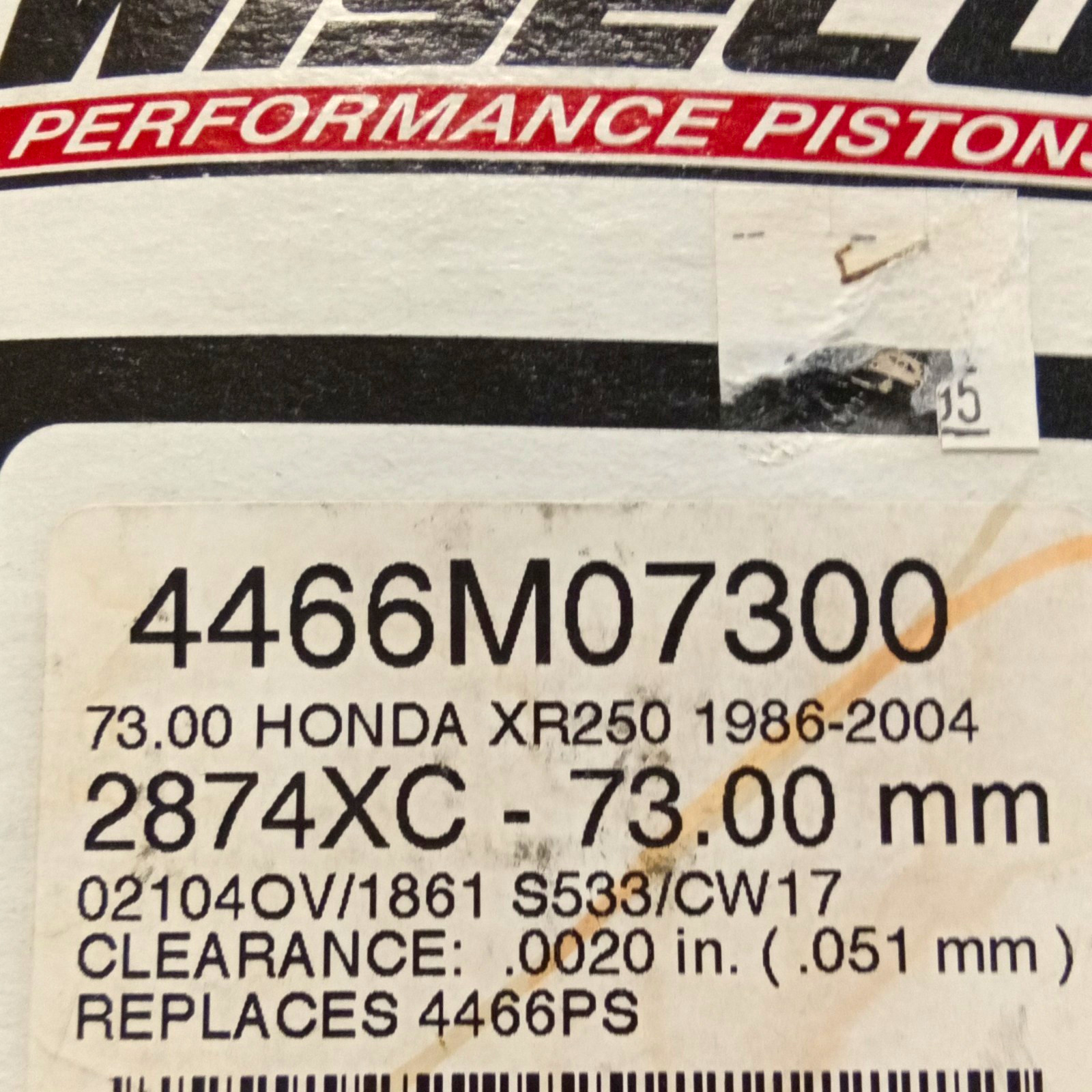 4466M07300 Wiseco Piston Kit
