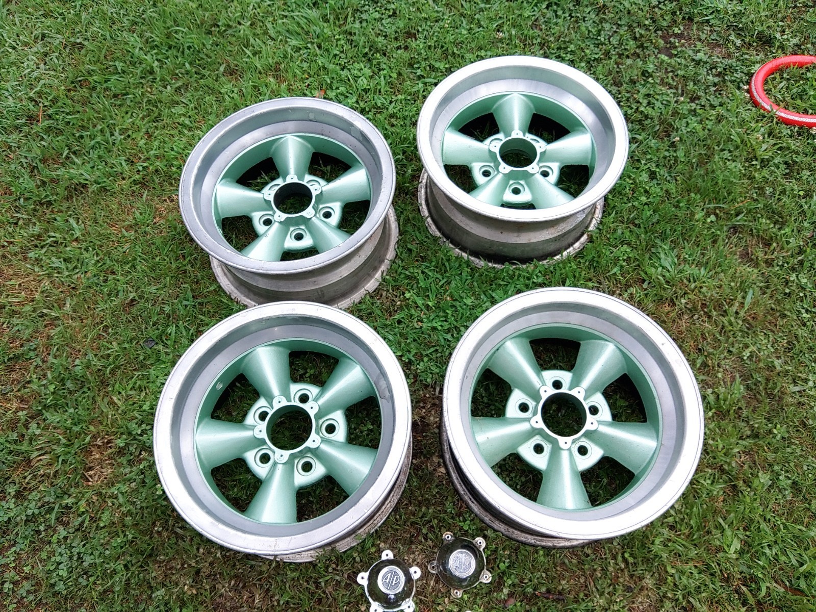 Four Vintage Torq Thrust 14x7 Aluminum Mag Wheels 5X4.75” Rims Four Vintage Torq Thrust 14x7 Aluminum Mag Wheels 5X4.75” Rims