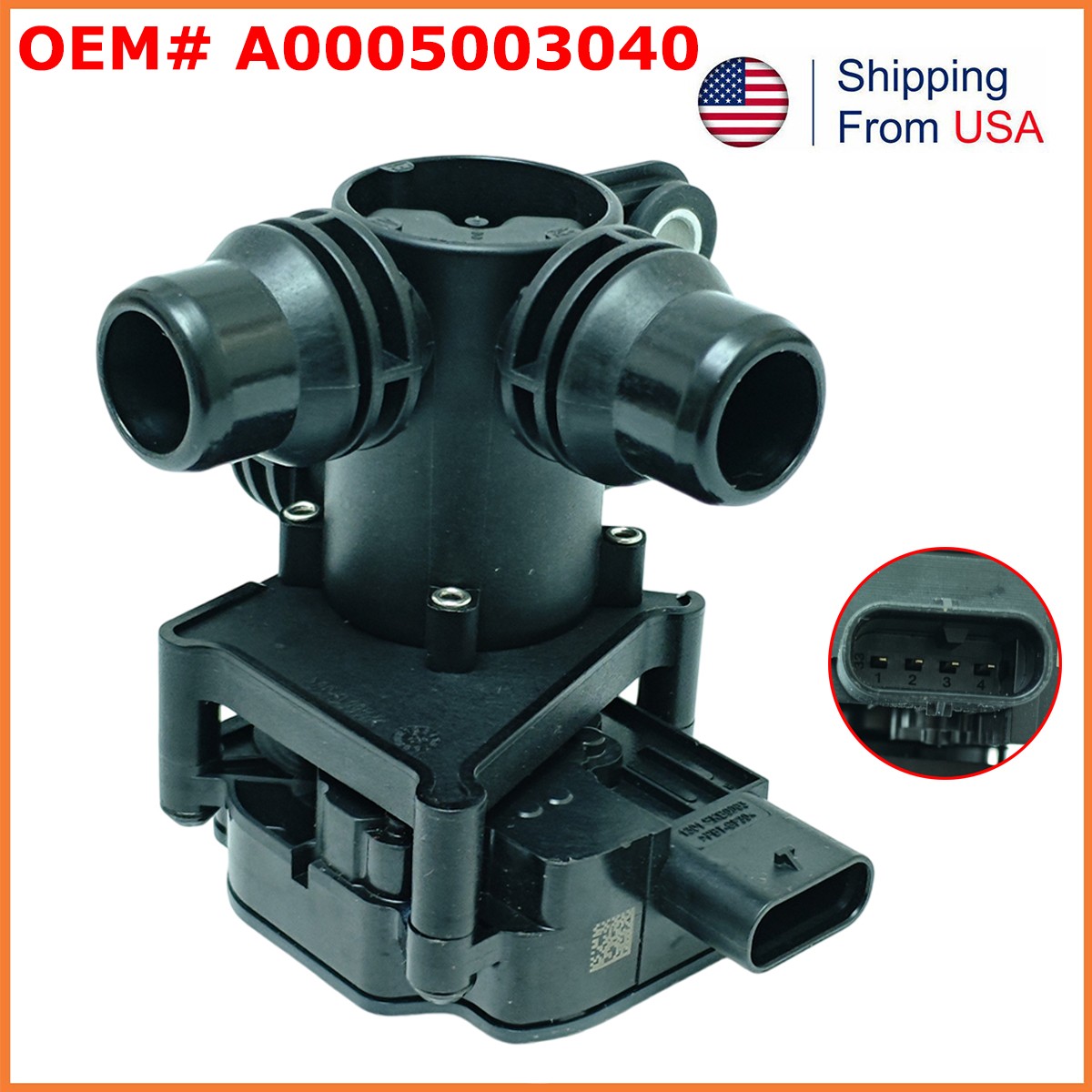 Water Coolant Exchange Valve For 2014-2020 Mercedes W222 S550e S63 AMG GLC350e Water Coolant Exchange Valve For 2014-2020 Mercedes W222 S550e S63 AMG GLC350e